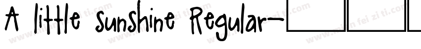 A little sunshine Regular字体转换
